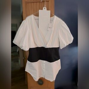 Black and white blouse BOHO Fashion black and white XL